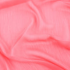 Coral Pink Crinkle Yoryu Chiffon Fabric