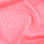 Coral Pink Crinkle Yoryu Chiffon Fabric