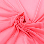 Coral Pink Crinkle Yoryu Chiffon Fabric