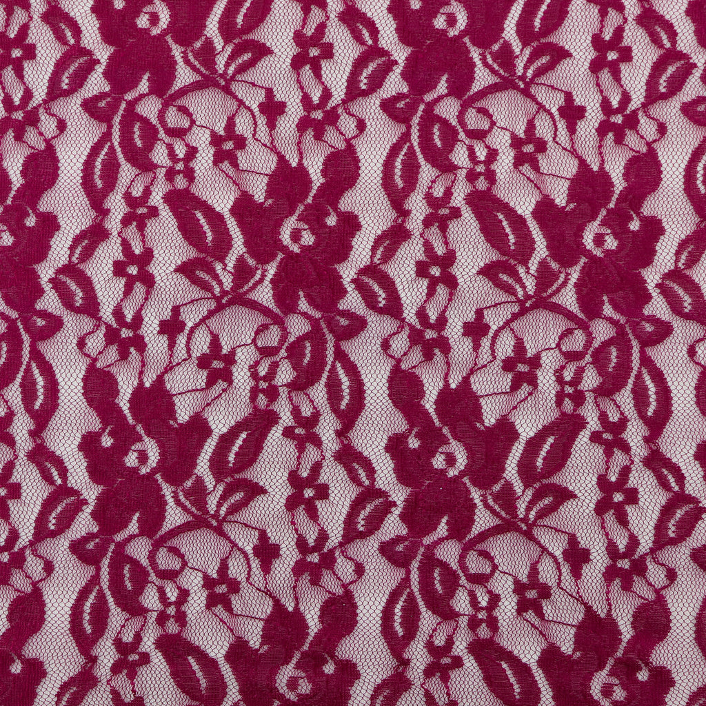 Wine Floral Lace Dress Fabric
