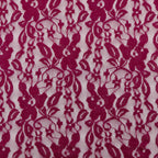 Wine Floral Lace Dress Fabric