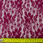Wine Floral Lace Dress Fabric