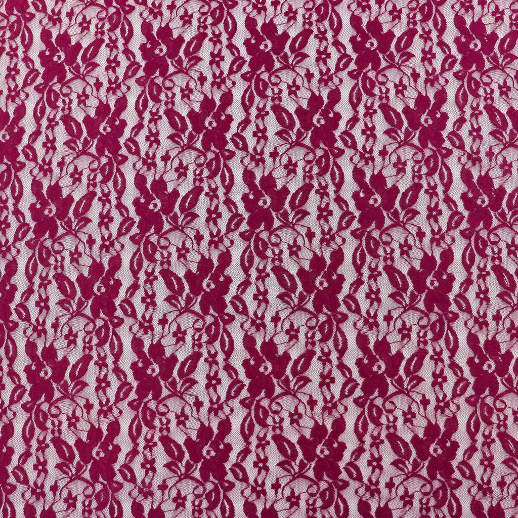 Wine Floral Lace Dress Fabric