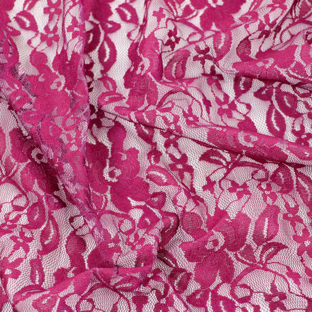 Wine Floral Lace Dress Fabric
