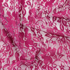 Wine Floral Lace Dress Fabric