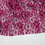 Wine Floral Lace Dress Fabric