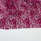 Wine Floral Lace Dress Fabric