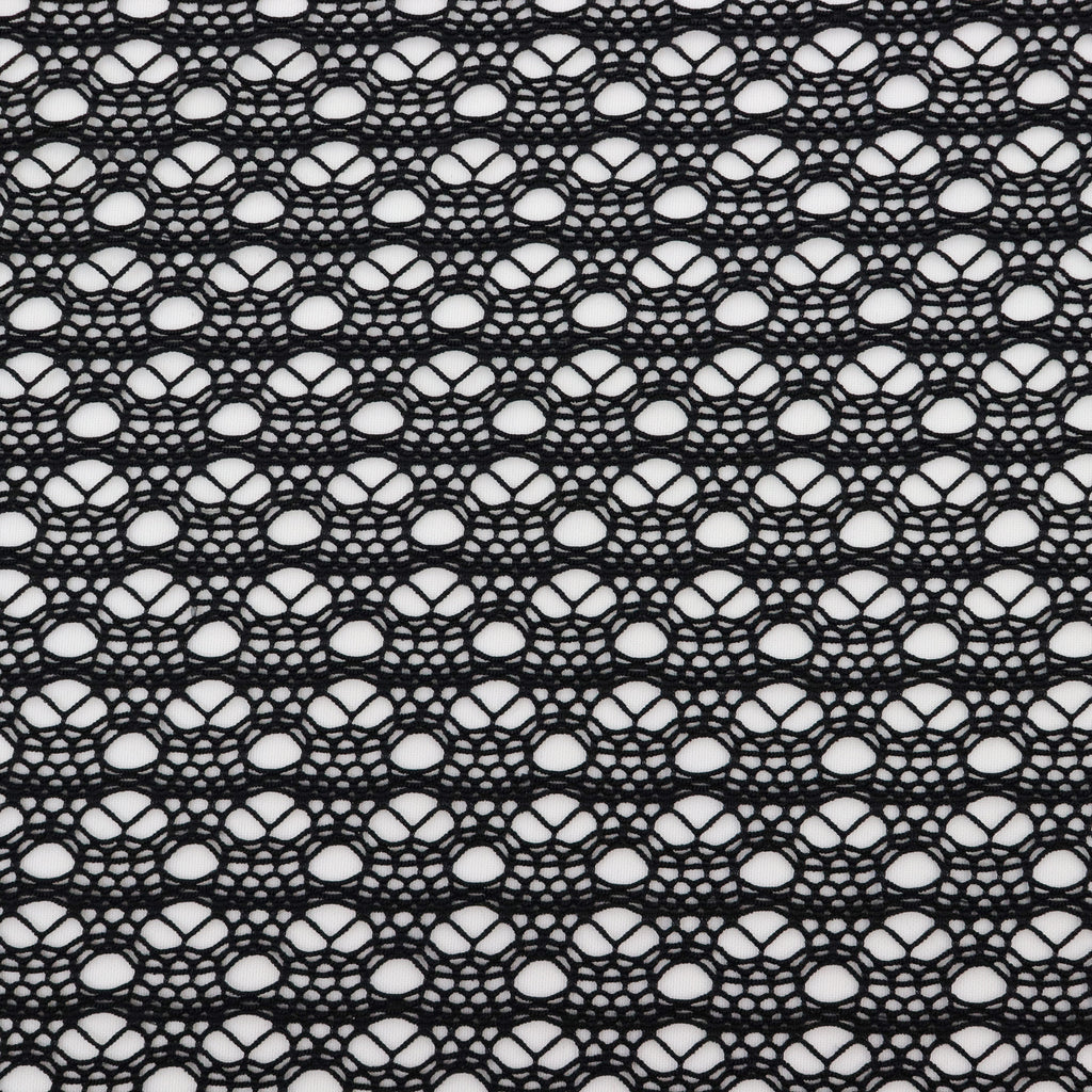 Black Crochet Stretch Fabric