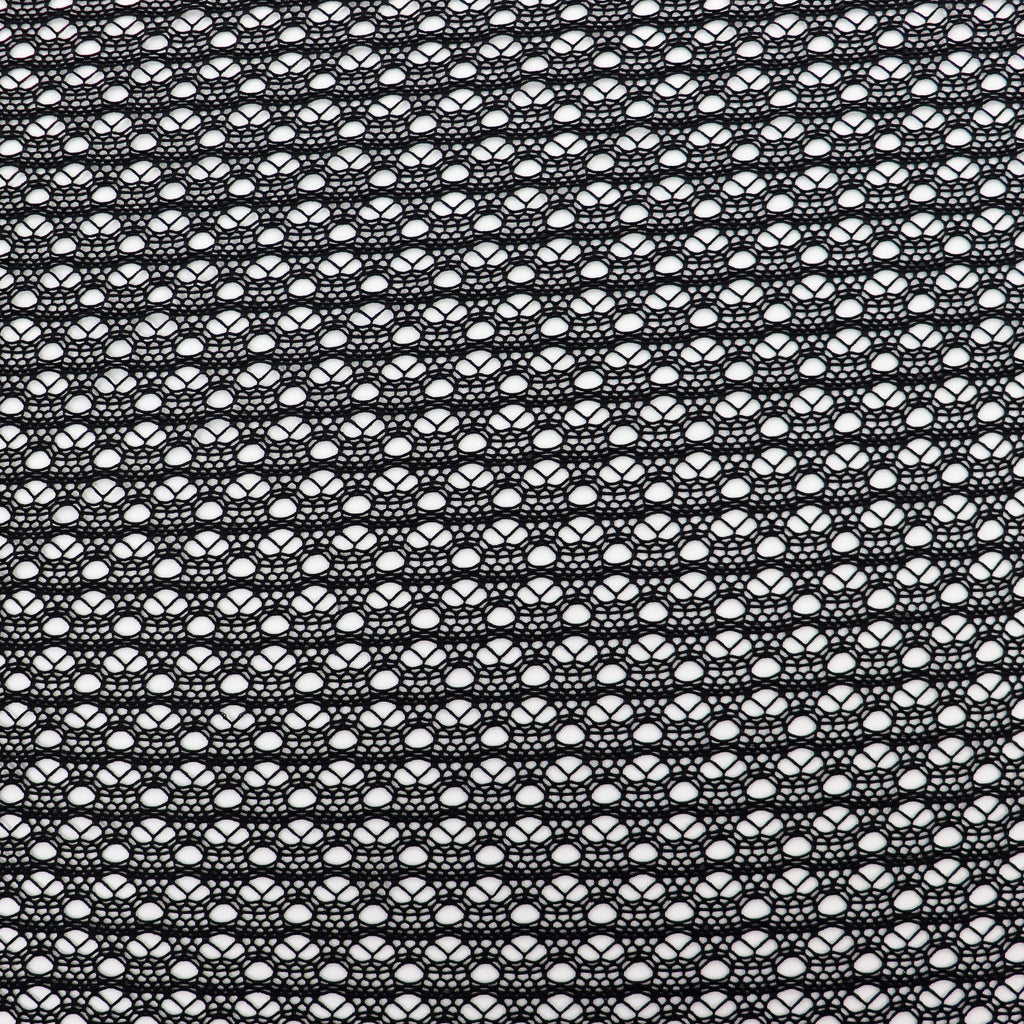 Black Crochet Stretch Fabric
