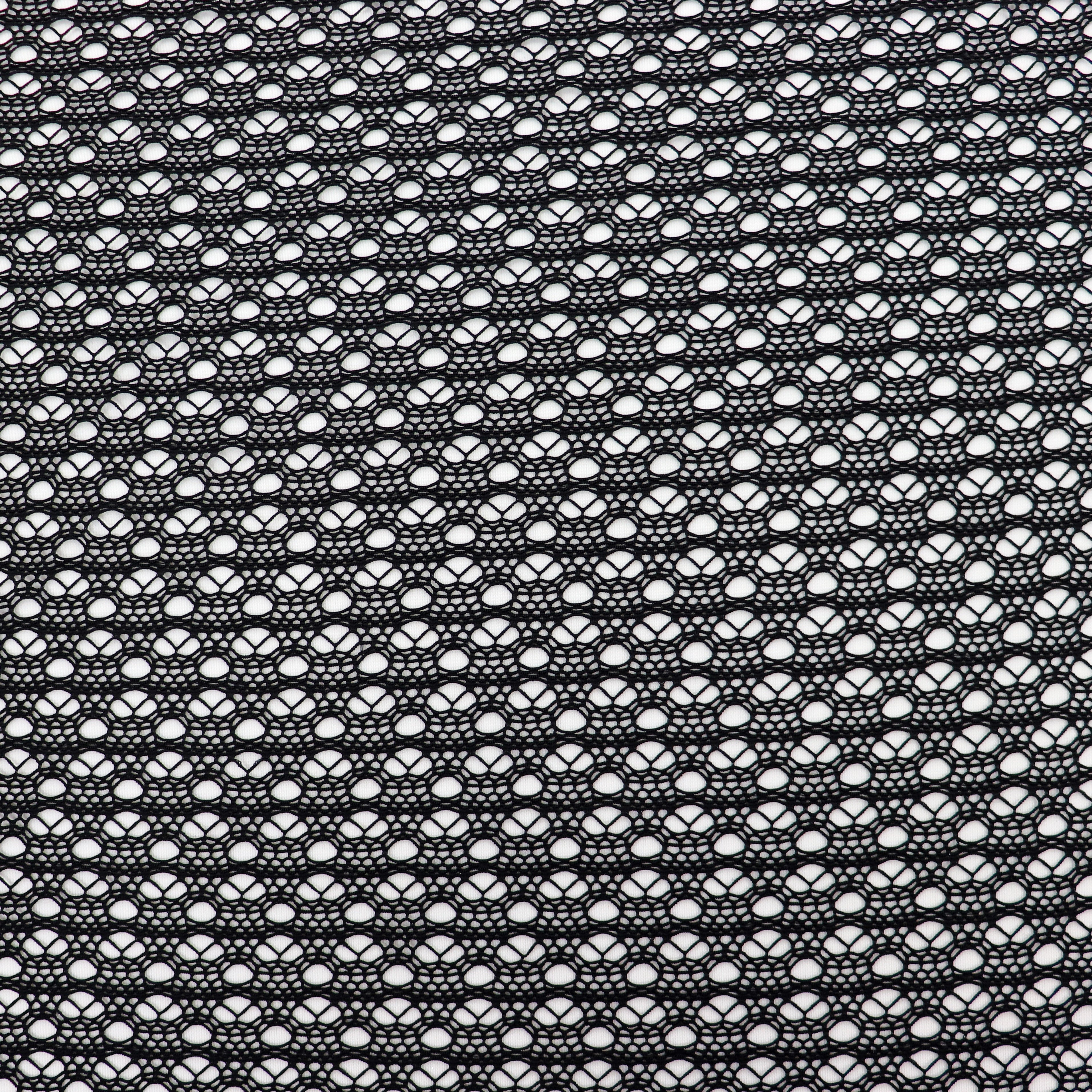 Black Crochet Stretch Fabric