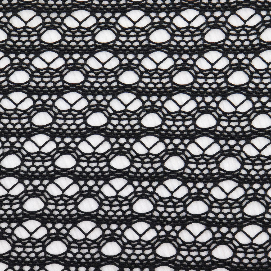 Black Crochet Stretch Fabric