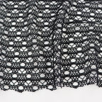 Black Crochet Stretch Fabric