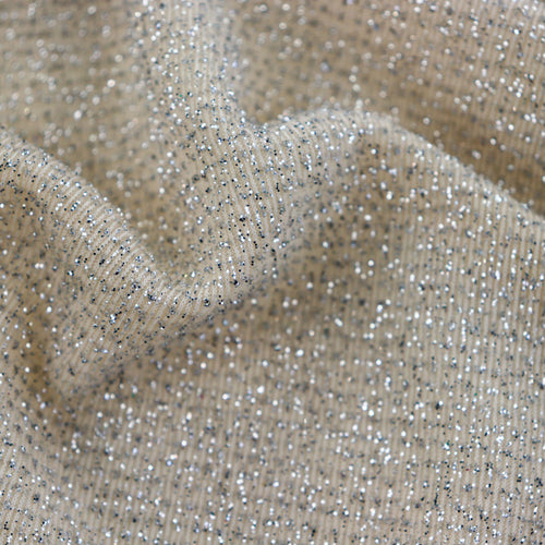 Silver Glitter Nylon Frice Fabric