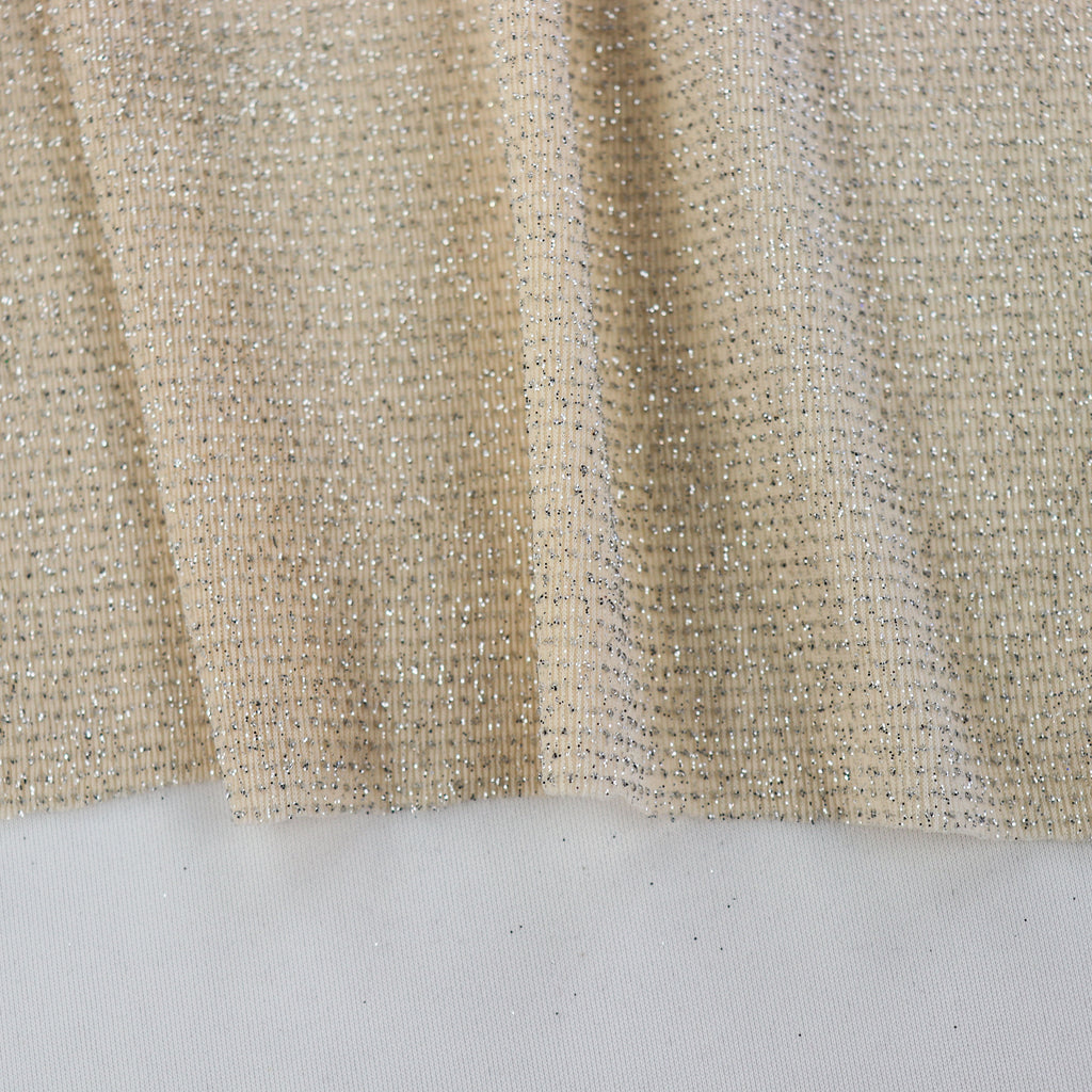 Silver Glitter Nylon Frice Fabric