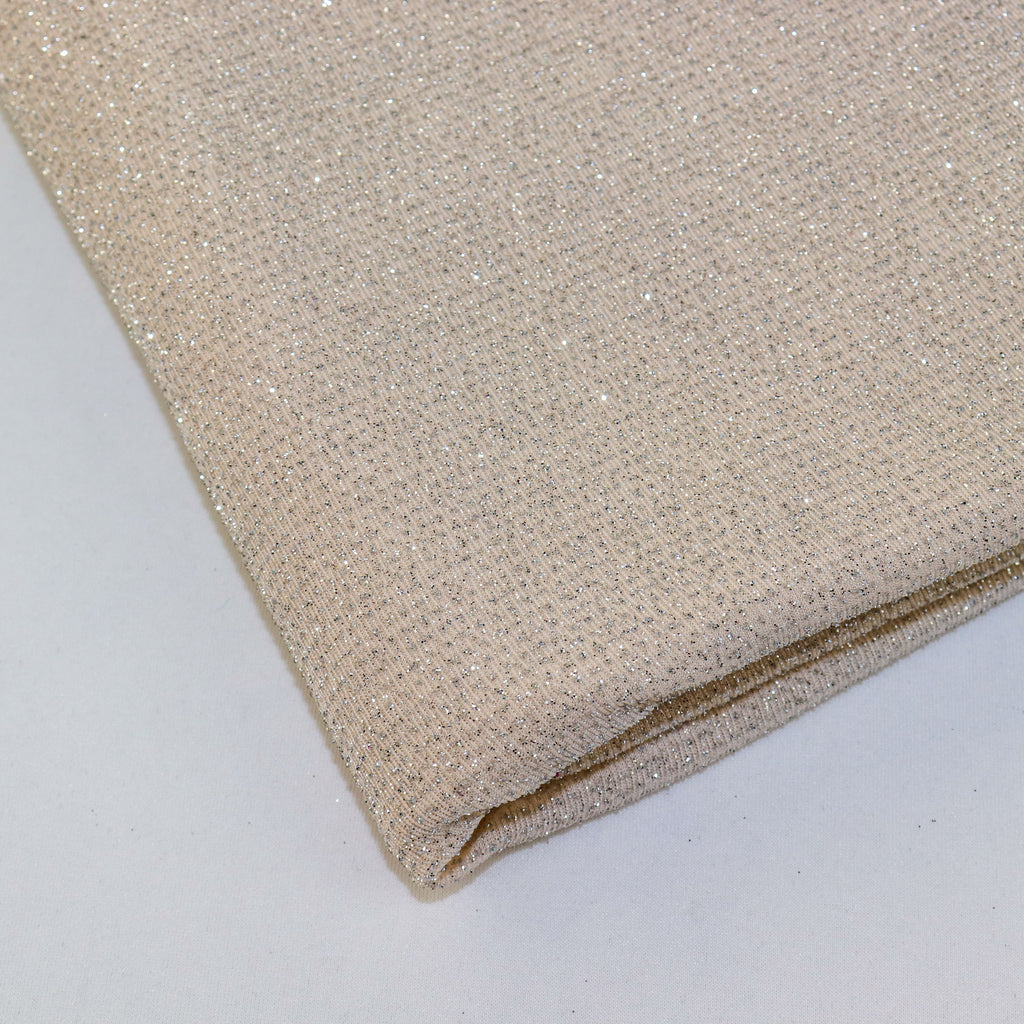 Silver Glitter Nylon Frice Fabric