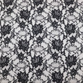 Black Floral Rose Lace Dress Fabric
