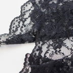 Black Floral Rose Lace Dress Fabric