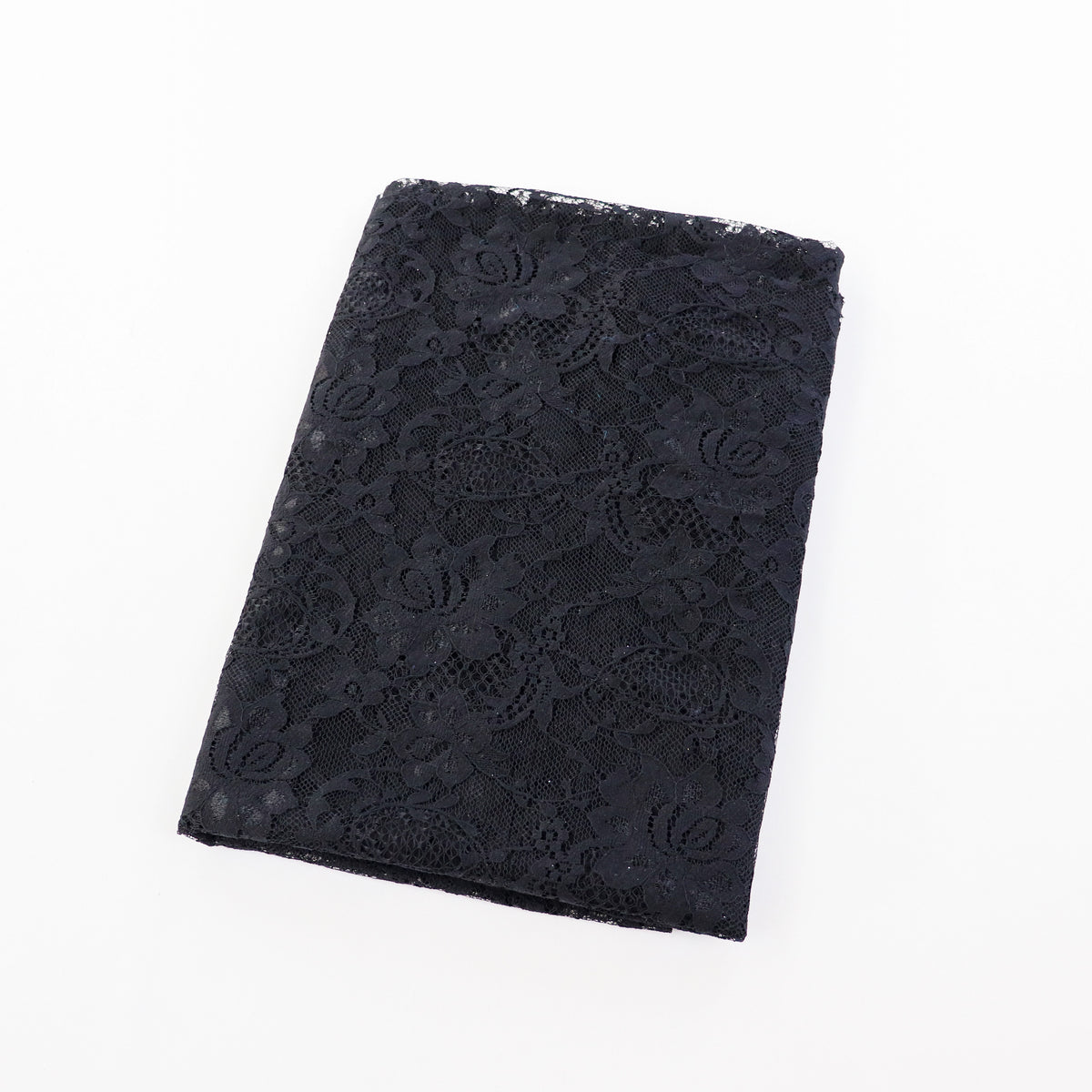Black Floral Rose Lace Dress Fabric