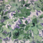 Sage Green Watercolour Floral Woven Crepe Dress Fabric
