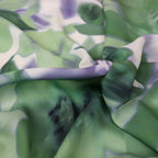 Sage Green Watercolour Floral Woven Crepe Dress Fabric