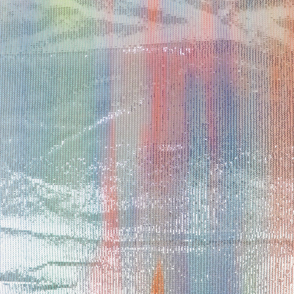 Pastel Rainbow Ombre Stretch Sequin Fabric