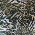 Brown Leopard Print Stretch Sequin Fabric