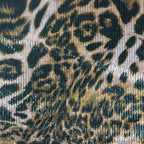 Brown Leopard Print Stretch Sequin Fabric
