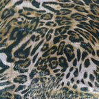 Brown Leopard Print Stretch Sequin Fabric