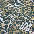 Brown Leopard Print Stretch Sequin Fabric