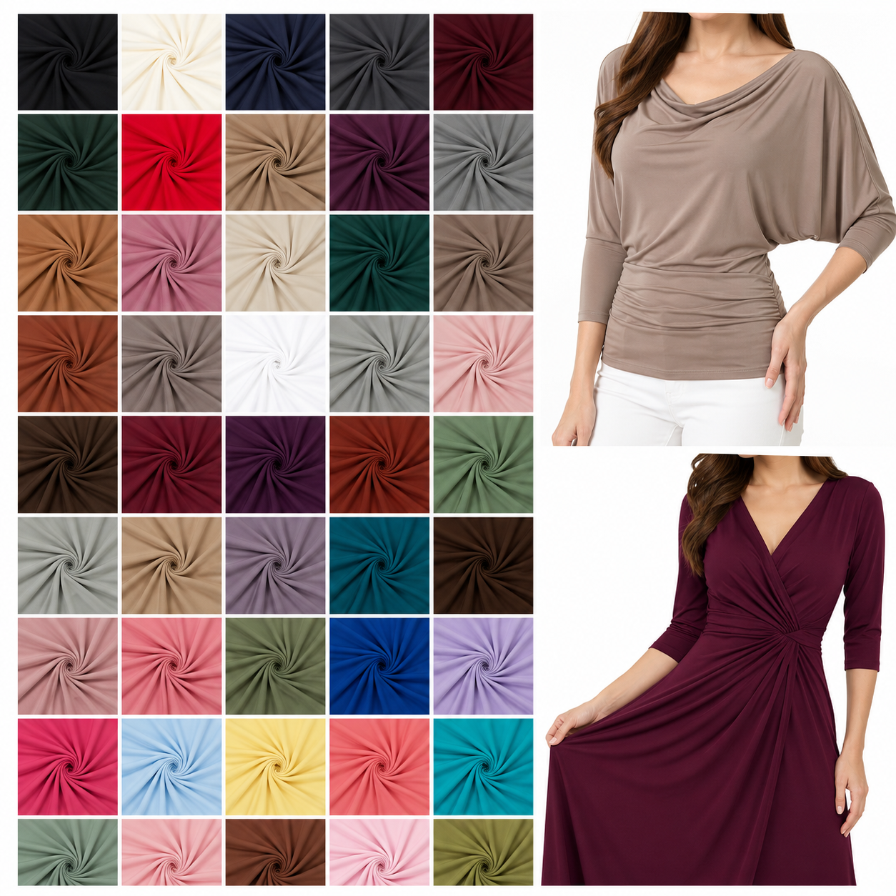 Slinky Polyester Jersey ITY Fabric