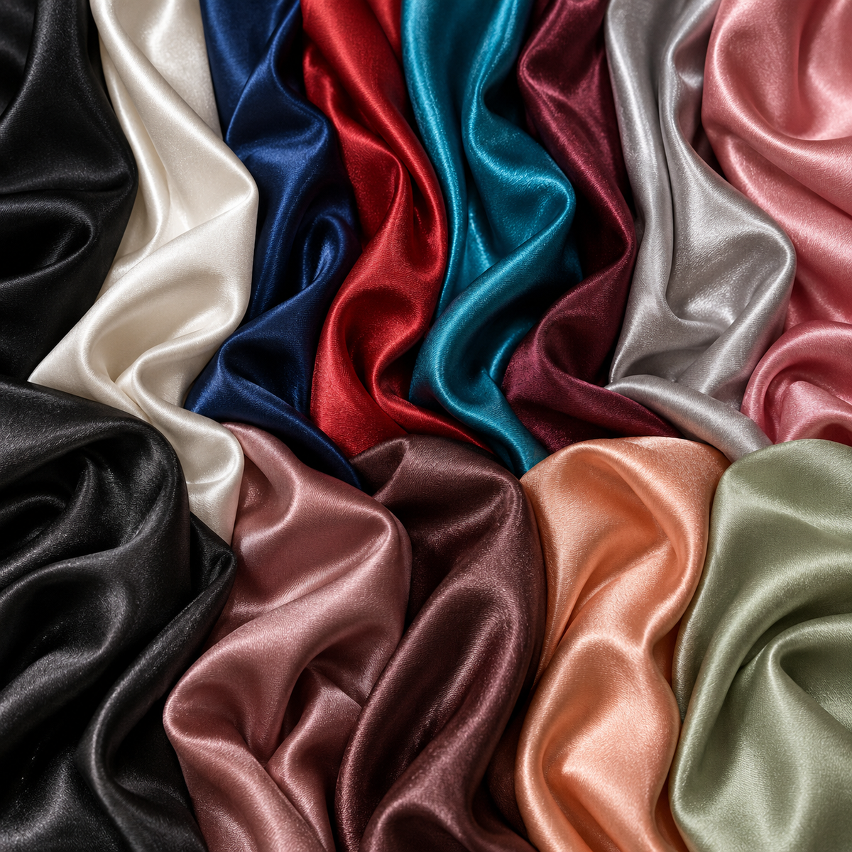 Shiny Mango Satin Fabric