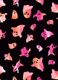 Pink Ombre Ghost Fabric | Cute Halloween