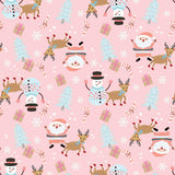 FS1224 Christmas Eve Surprise Scuba Stretch Fabric Pink