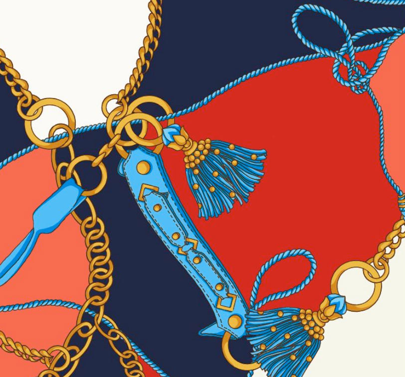 Luxury Chain Scarf Print
