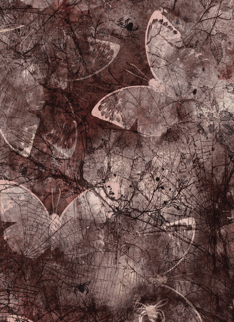 Vintage Grunge Butterfly Fabric