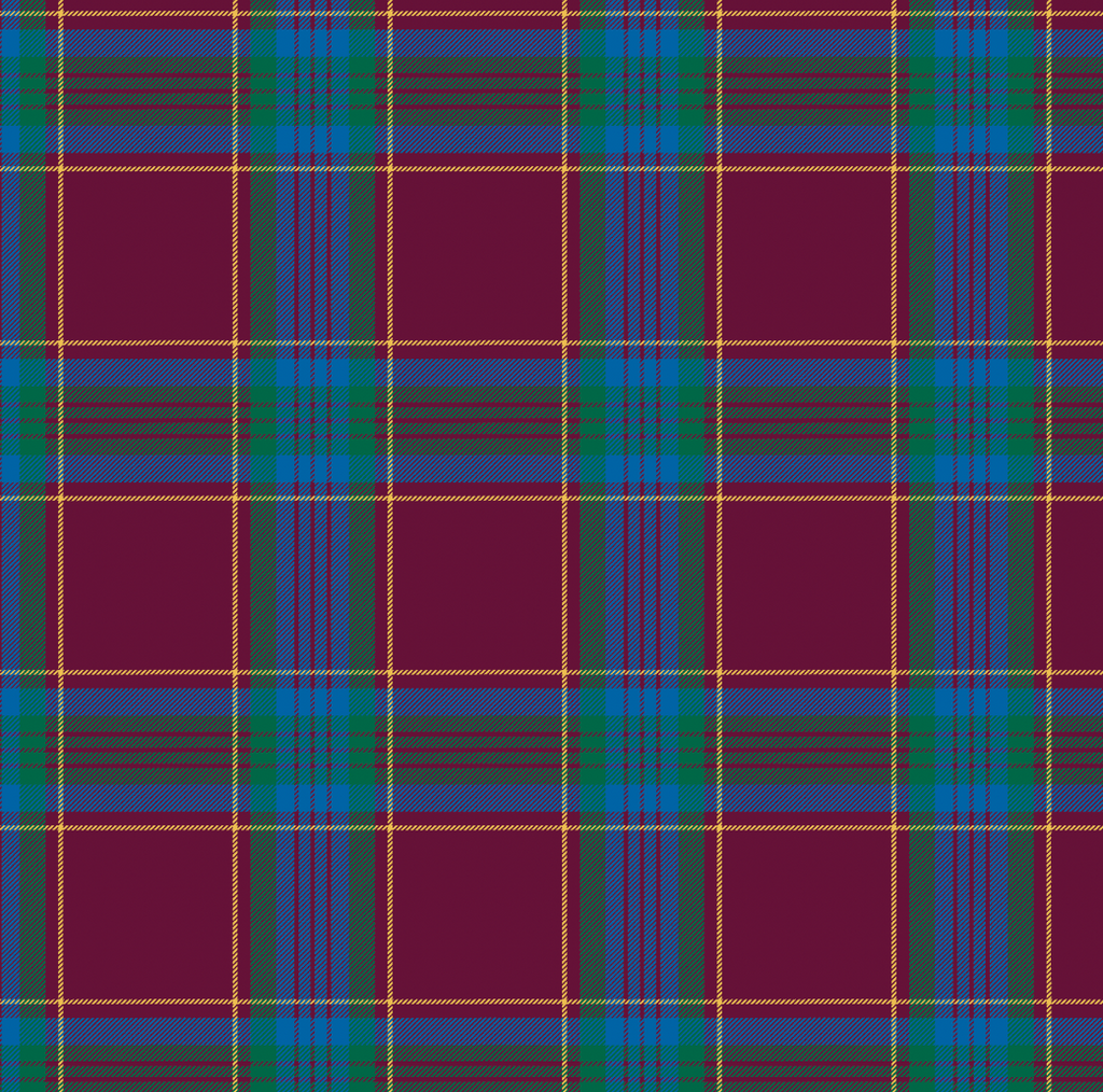Burgundy Tartan Check Scuba Jersey Stretch Fabric
