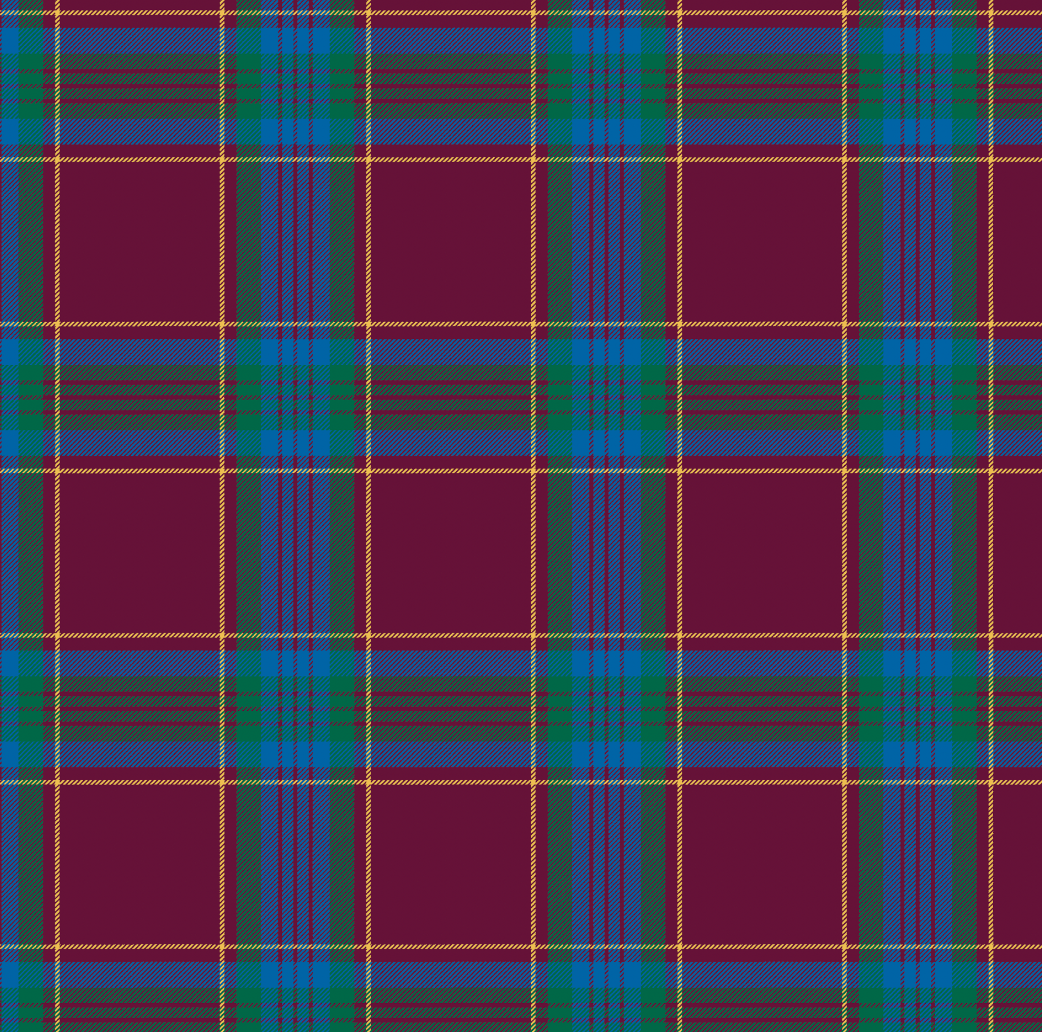 Burgundy Tartan Check Scuba Jersey Stretch Fabric