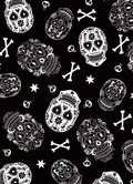 Sugar Skull Halloween Fabric | Day of the Dead
