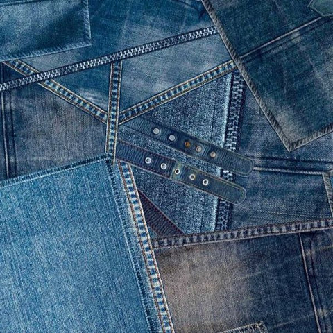 FS1195 Denim Jeans Print Scuba Stretch Knit Fabric | Fabric | Abstract, Blue, Denim, Fabric, Flowers, Jeans, Navy, New, scuba, Small Flowers | Fabric Styles