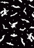 Witch & Bat Halloween Fabric