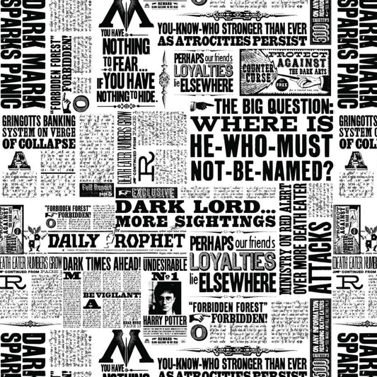 The Daily Prophet Cotton Fabric 0.74 Metres