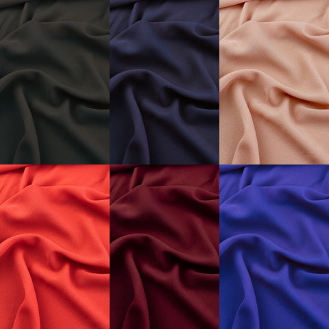 FS554 Thin Bubble Crepe | Fabric | Beach, Beachwear, Black, Blouse, Blue, Bubble, Bubble Crepe, Cover up, Crepe, drape, Dress making, Fabric, fashion fabric, FS554, Navy, New, Plain, Red, Royal, SALE, sewing, Texture, textured, Thin, Wine, Woven | Fabric Styles