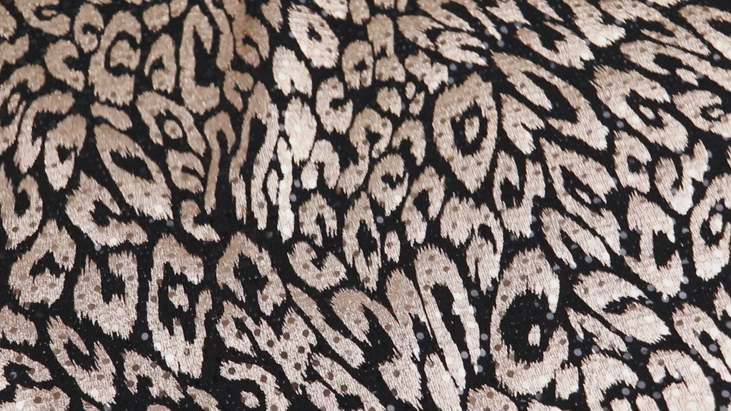 Shiny Leopard Sequin Stretch Fabric