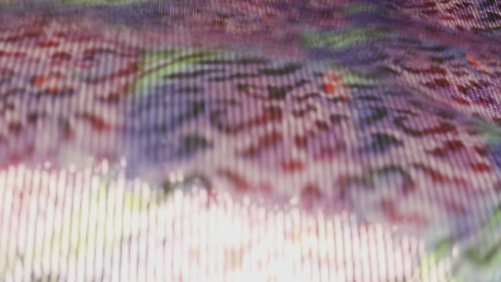 Pastel Multicolour Leopard Print Stretch Sequin Fabric