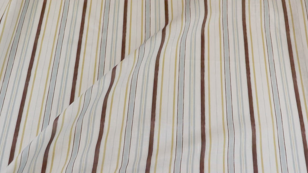 Natural Oat Stripe Linen Fabric