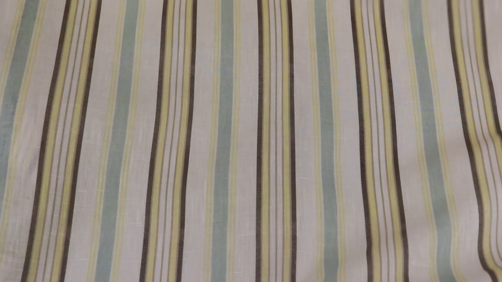 Seaside Sand Stripe Linen Fabric
