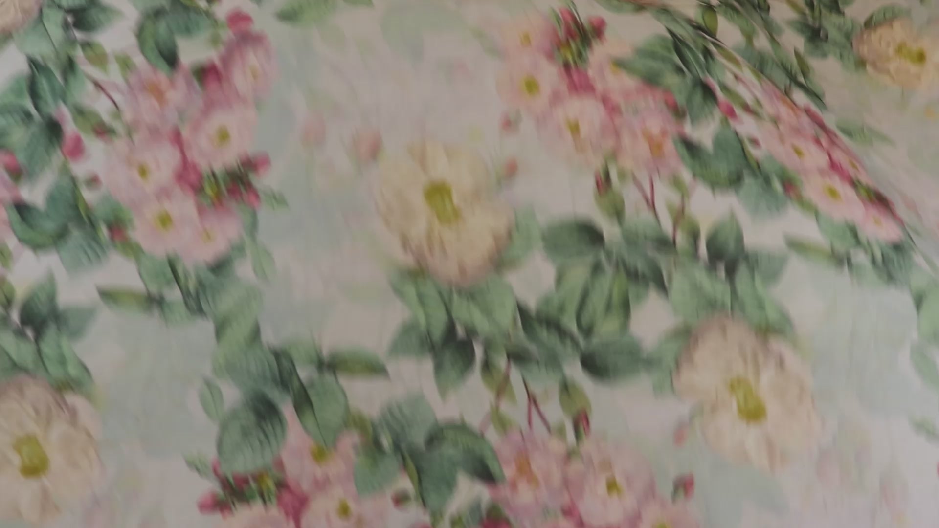Blush Pink Vintage Rose Floral Woven Crepe Dress Fabric
