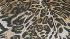 Brown Leopard Print Stretch Sequin Fabric