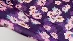 Purple Pink Floral Crepe Dress Fabric