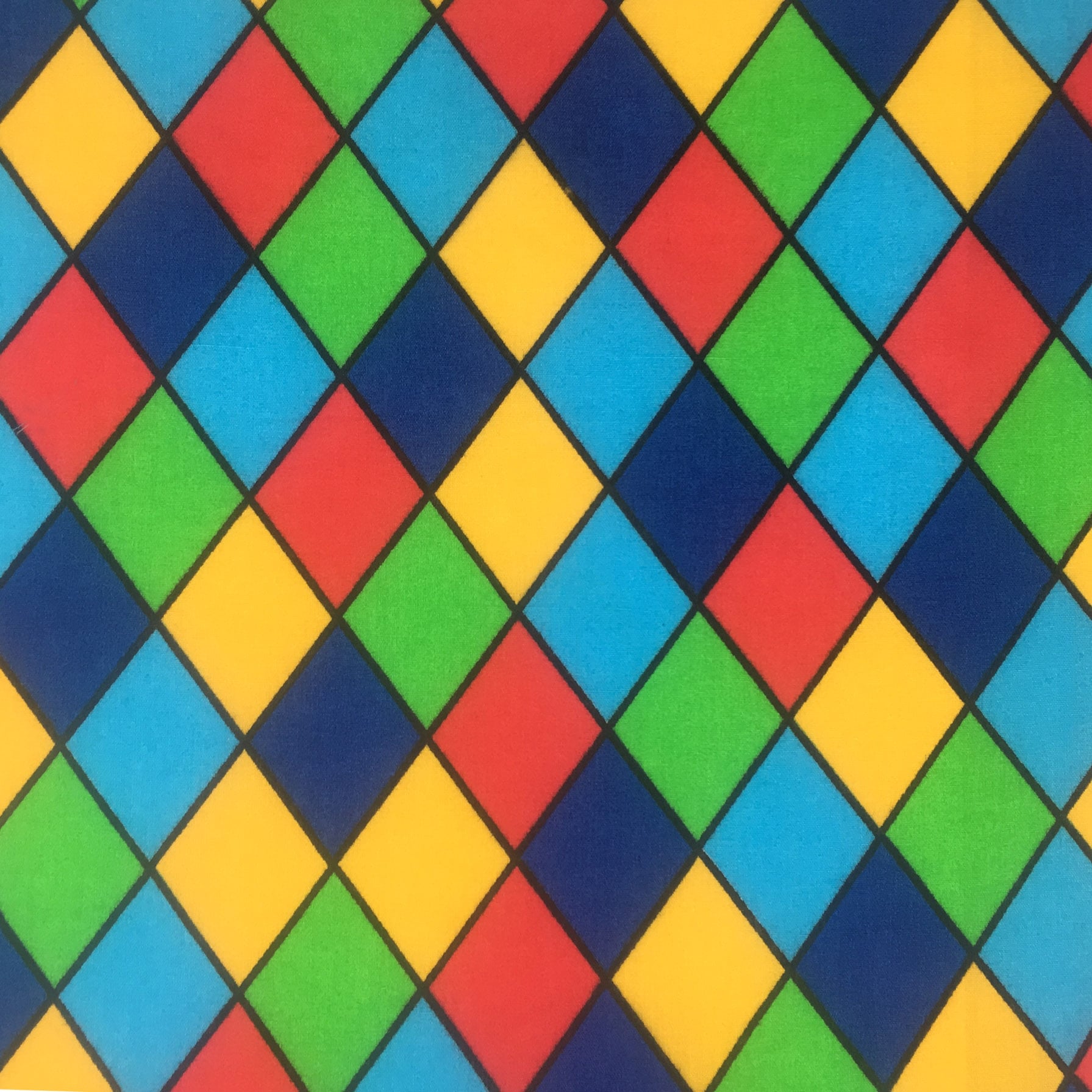 FS687_2 Royal Harlequin Polycotton | Fabric | Black, Check, drape, Fabric, fashion fabric, Harlequin, making, Multicolour, Poly, Poly Cotton, sewing, Skirt, Squares, Tartan, White | Fabric Styles